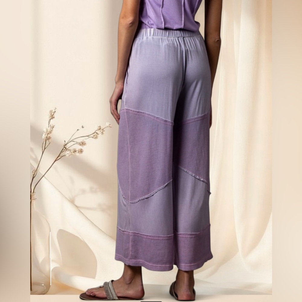 POL Lavender Wide-Leg Cropped Pants - Picture 5 of 9